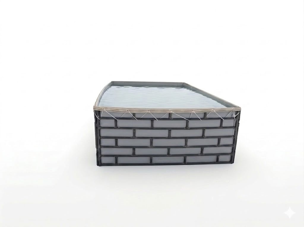 حوض مياه 2 × 4 × 90 سم بدون تصريف