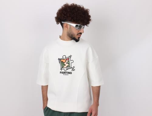 تيشيرت اوفر سايز أبيض