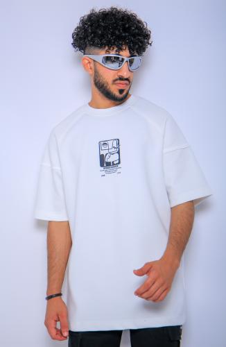 تيشيرت اوفر سايز ابيض