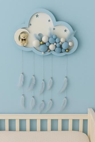 تعليقة مواليد تصميم غيمة الأحلام  مع اضاءة