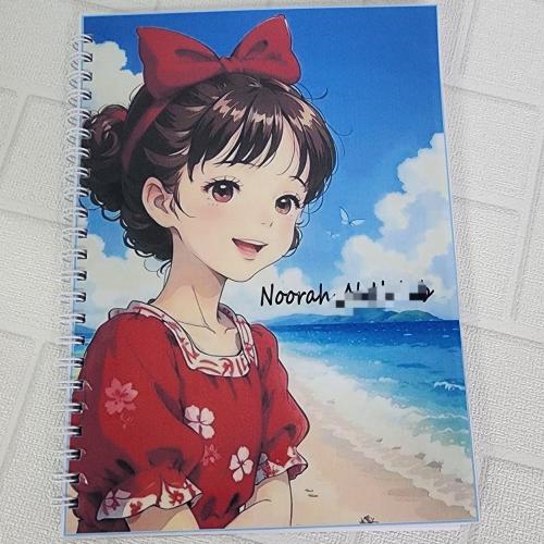 دفتر انمي فستان أحمر