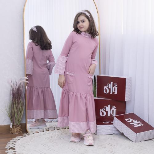 مريول قطعة واحدة بتصميم اكمام كاروهات ومريح مع جيو...