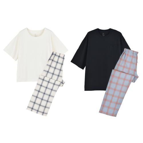 Couple's Short-sleeved Pants Cotton Home Clothes s...