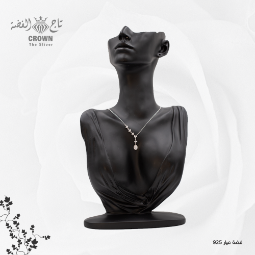 عقد نسائي فاخر فضة