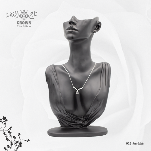 عقد دمعة ناعمة فضة 925