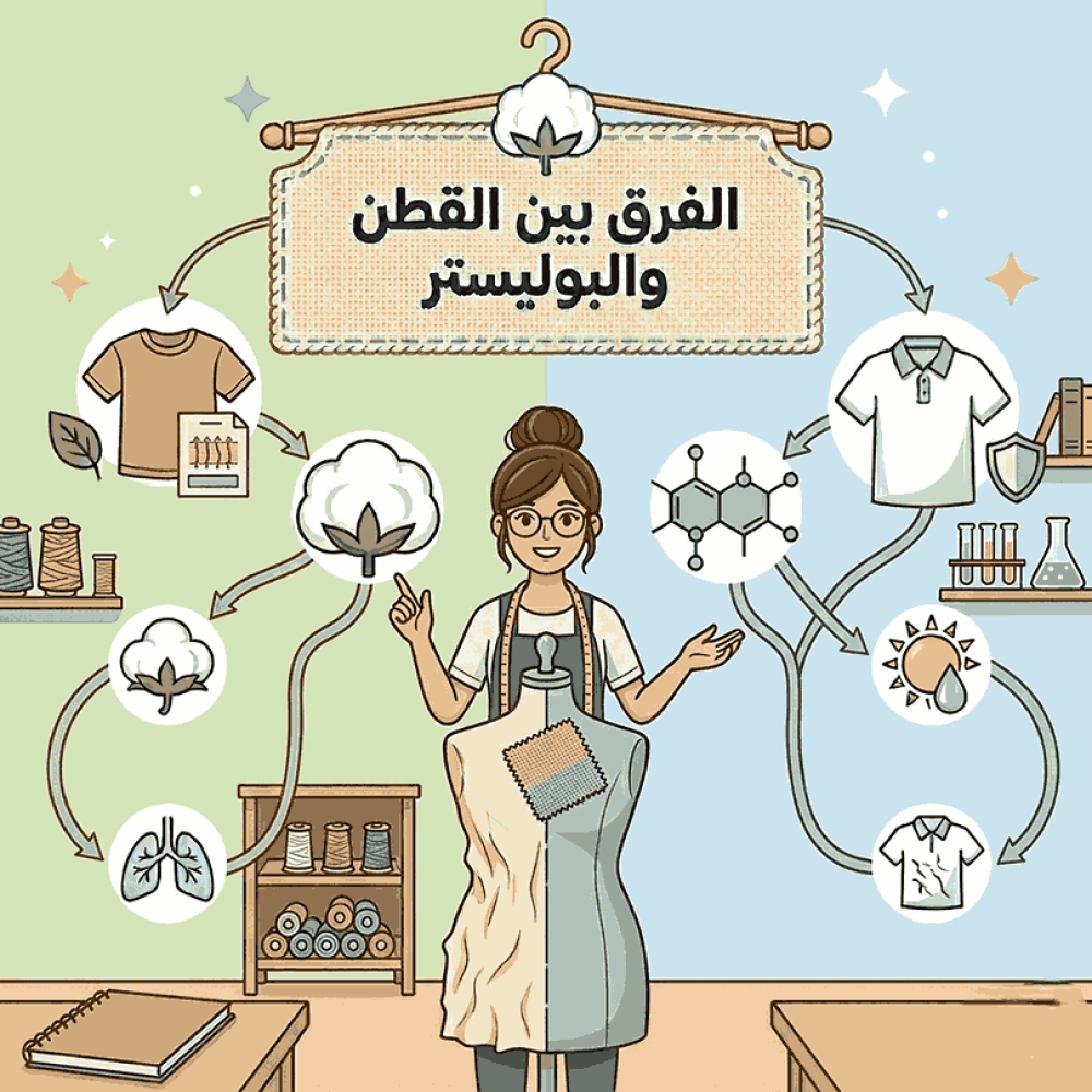 الفرق بين القطن والبوليستر