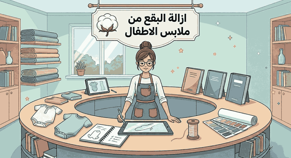 ازالة البقع من ملابس الاطفال