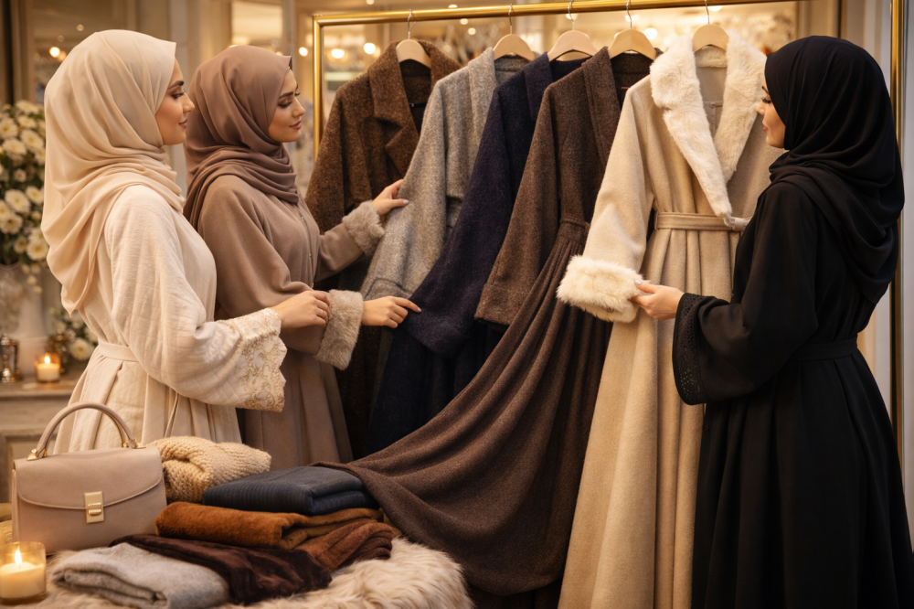 خامات عبايات شتاء