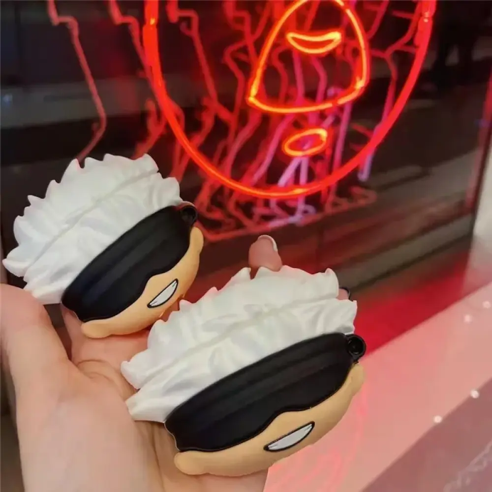 سيليكون أنيمي الكرتون سماعة علبة ل Airpods برو ، لطيف شحن غطاء صندوق ل Airpods 1 و 2 ، الإبداعية و لطيف ، Satoru Gojo