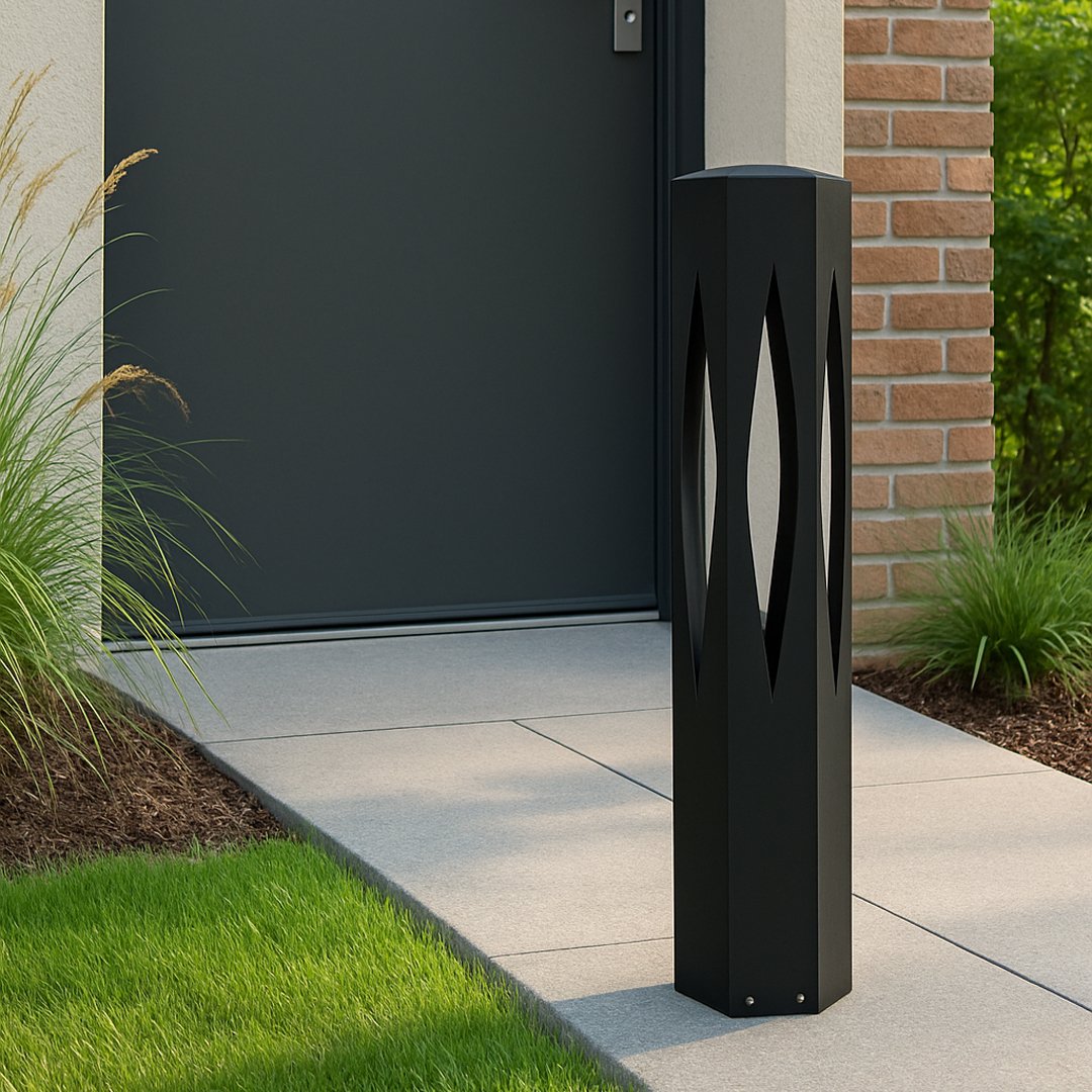 استاند حديقة لايتز اسود سداسي