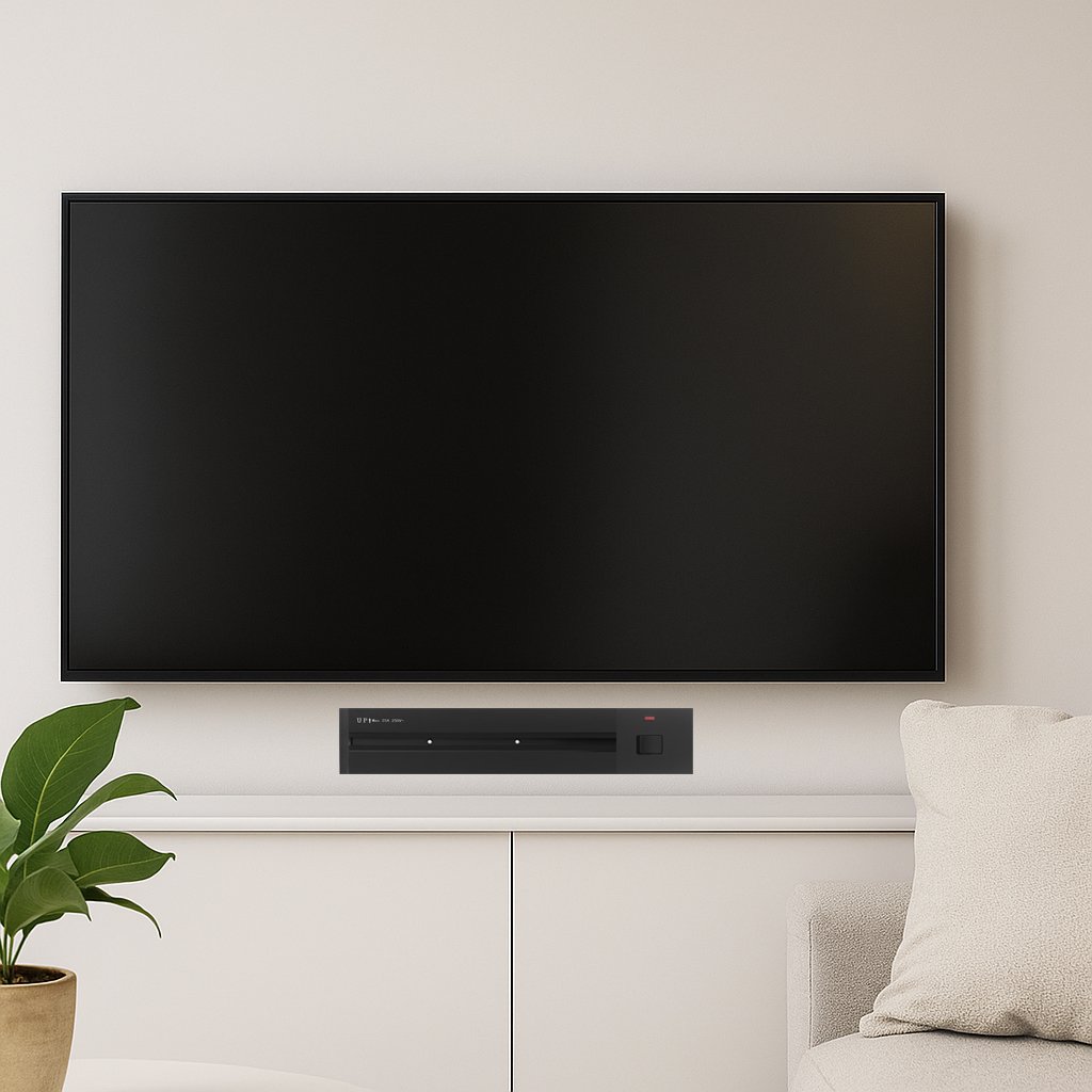 مسطرة قاعدة كهرباء سوداء احترافية