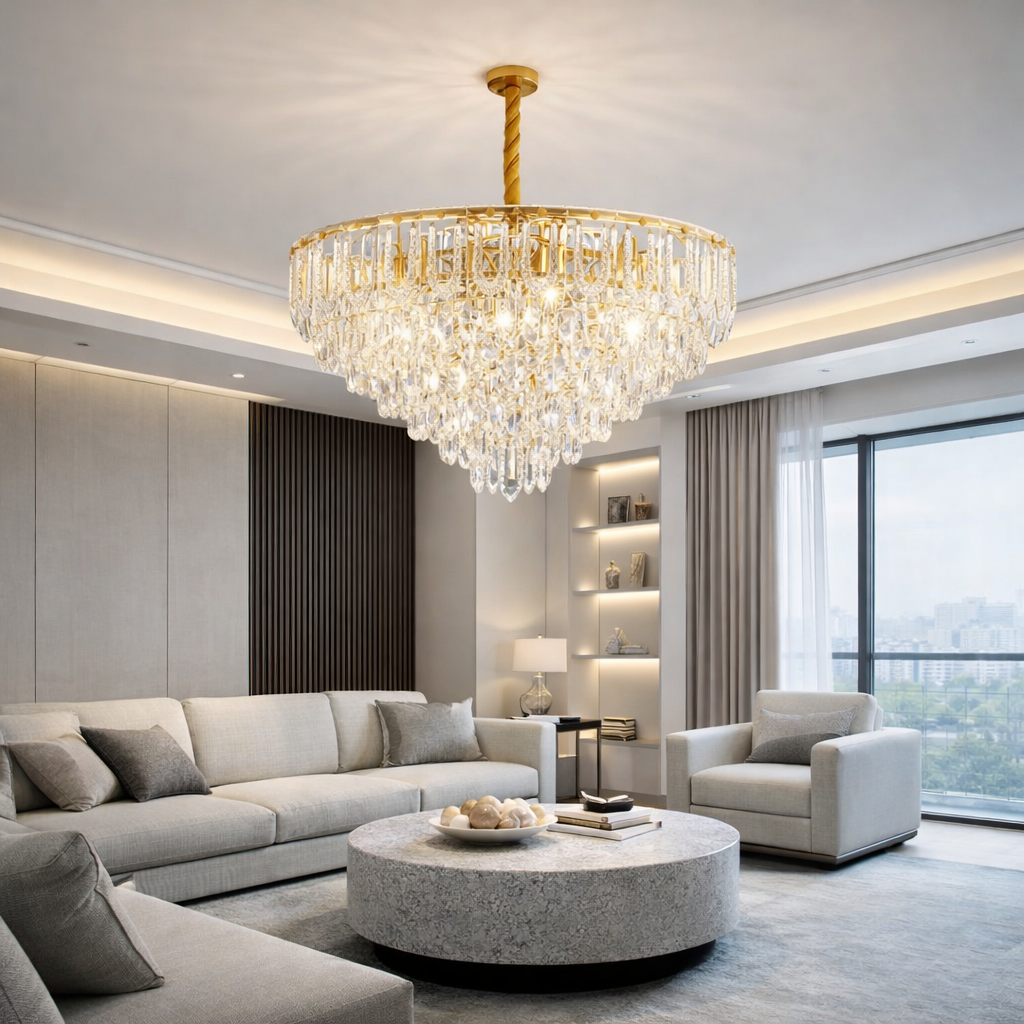 ثريا شلال الكريستال الذهبي