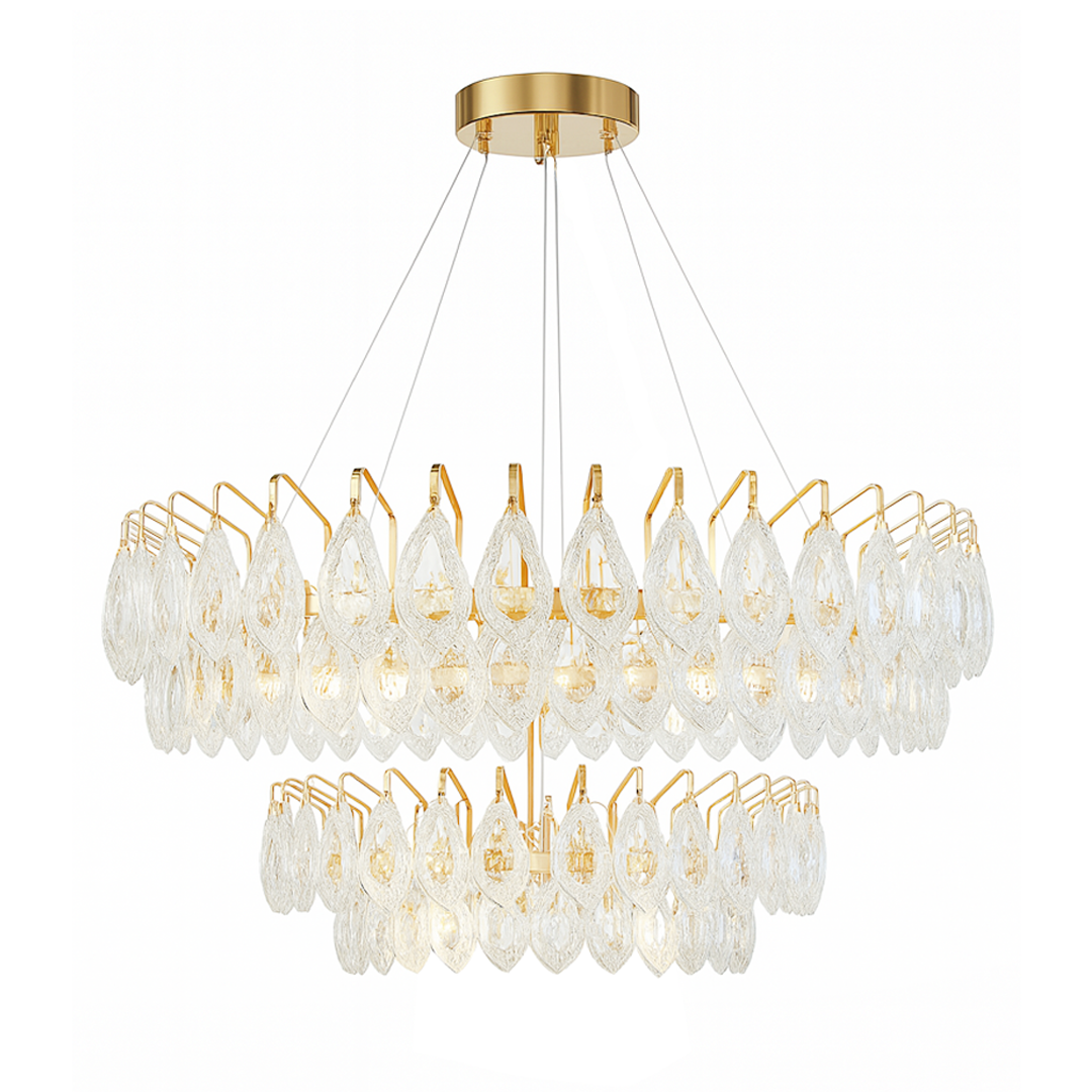 ثريا قطرات الذهب الملكية - (80+50) سم