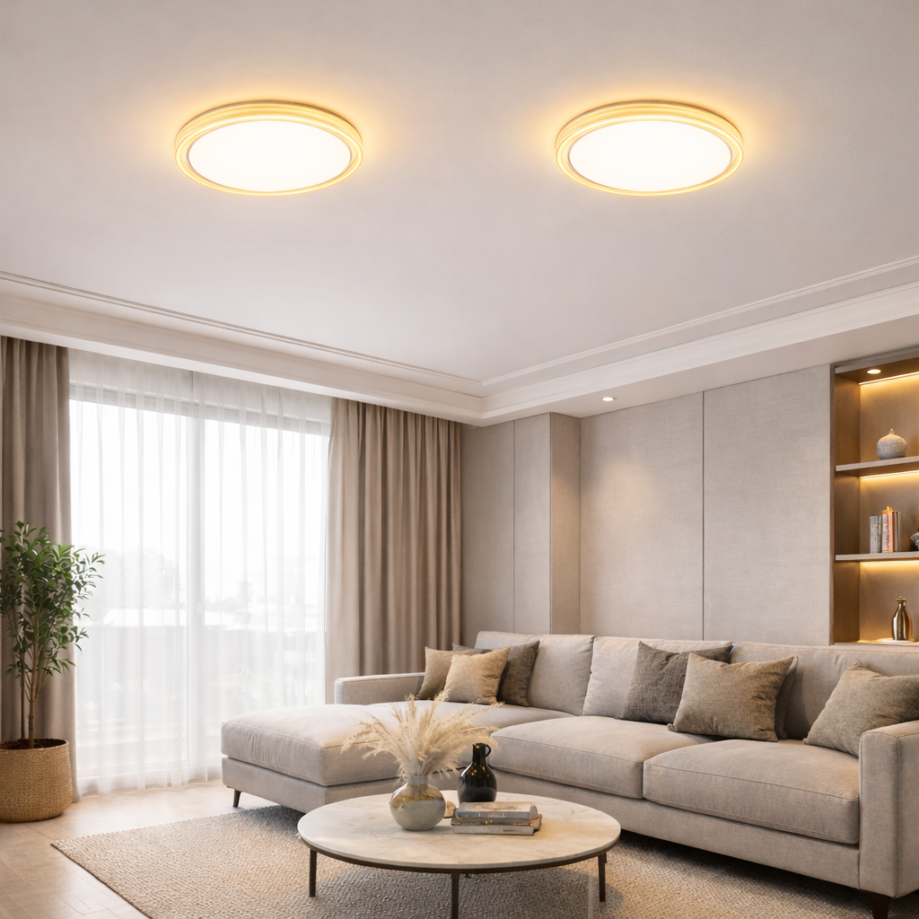 لطش سقفية LED هالة الذهب الفاخرة