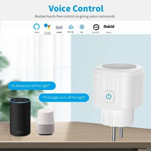 قابس ذكي Tuya WiFi مع مراقبة الطاقة