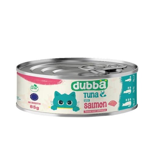 dubba معلبات للقطط 85g تونا مع السالمون