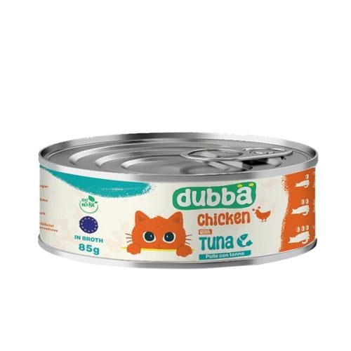 dubba معلبات للقطط 85g دجاج مع التونا