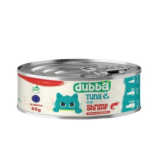 dubba معلبات للقطط 85g تونا مع الشريمب
