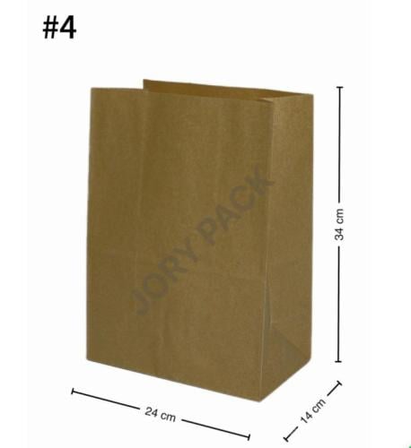 #4 Kraft Paper No Handle Bag 200/ctn