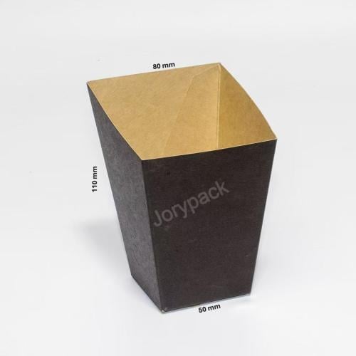 علبة بطاطس اسود ورق كرافت 500 حبة