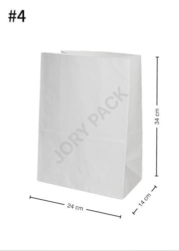 كيس #4 ورق ابيض بدون يد 200 حبة
