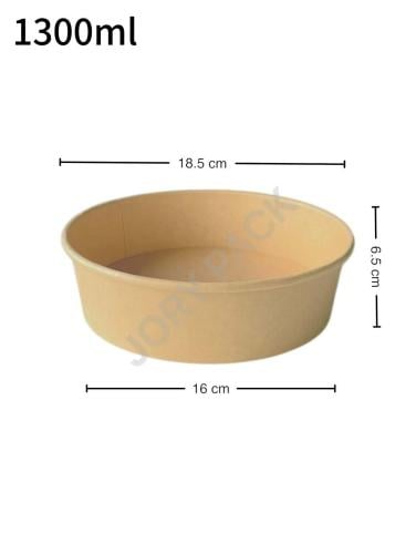 علبة سلطة 1300 مل ورق كرافت 300 حبة