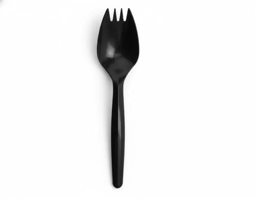 سبورك اسود مغلف Wrapped Black Spork / 13cm - 2G