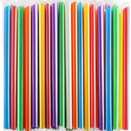 مزاز 8×210 مم بلاستيك الوان بغلاف بلاستيك شفاف 4000 حبة