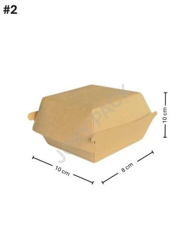 علبة برجر #2 ورق كرافت 200 حبة