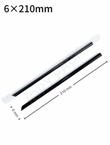 مزاز 6×210 مم بلاستيك اسود بغلاف بلاستيك شفاف 4000 حبة