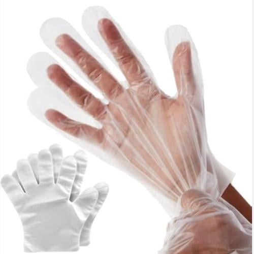 قفاز بلاستيك شفاف 10000 حبة