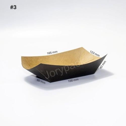 طبق #3 اسود ورق كرافت للاطعمة 500 حبة