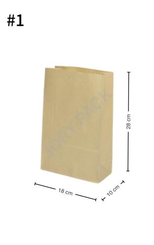كيس #1 ورق كرافت بدون يد 200 حبة