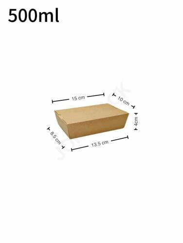 علبه طعام 500 مل ورق كرافت 200 حبة