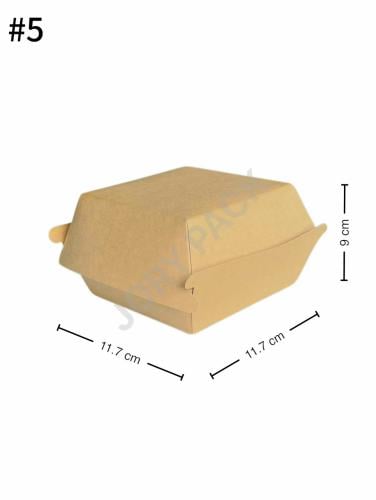 علبة برجر #5 اسود ورق ابيض 200 حبة