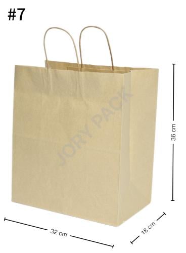 #7 Kraft Paper Twisted Handle Bag 200/ctn