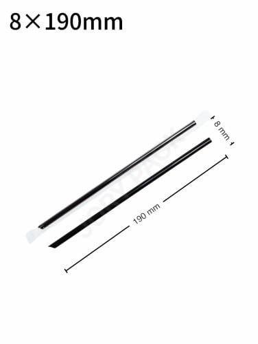 مزاز 8×190 مم بلاستيك اسود بغلاف بلاستيك شفاف 4000 حبة