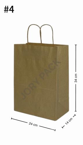 #4 Kraft Paper Twisted Handle Bag 200/ctn