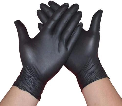 قفاز فينيل اسود مقاس متوسط 1000 حبة