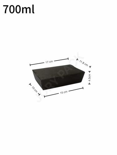 علبه طعام اسود 700 مل ورق كرافت 200 حبة