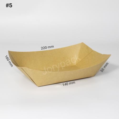 طبق #5 ورقي كرافت للاطعمة 500 حبة