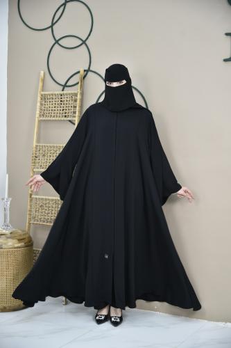 عباية سادة دبل كلوش ببرواز مميز