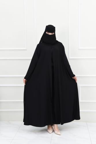 عباية كلوش سادة مفتوحة كم عادي