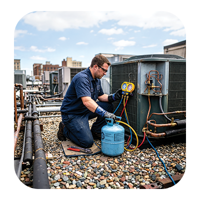 Refrigerant gas (Freon) section