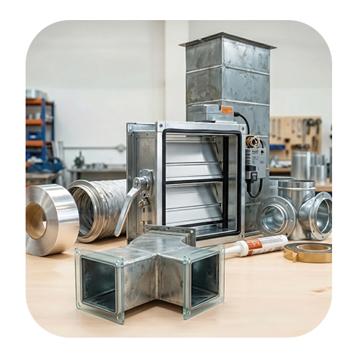 Accessories and supplies for PIR ductwork