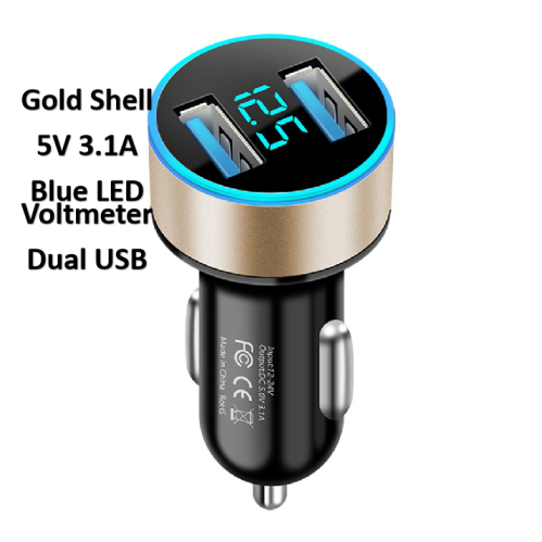 شاحن سيارة مع منفذ USB مزدوج