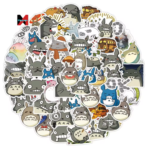 مجموعة ملصقات (TOTORO) من (GHIBLI SUDIO)، (50 ملصق...