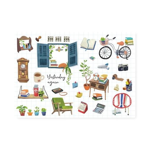 بطاقة تهنئة/بطاقة بريدية ( ذكريات وقطة)