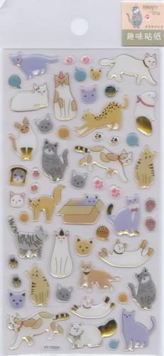 ملصقات فاخرة (القطة اللامعة)، شريحة ملصق واحدة