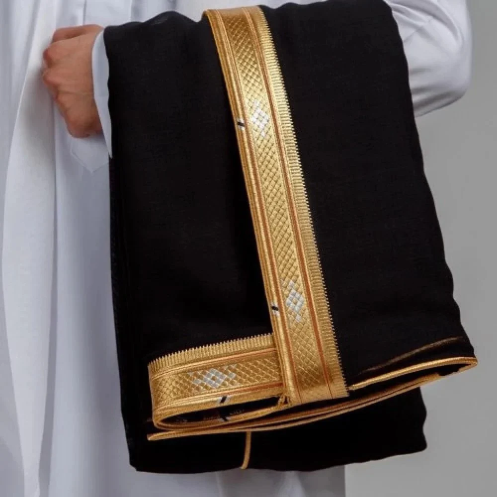 مشلح ديباج ملكي فاخرة اسود